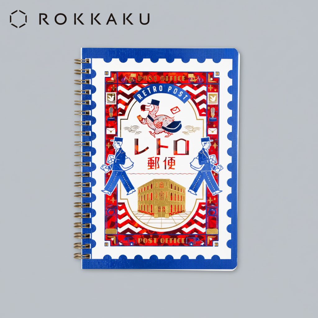 ROKKAKU B6 Ring Notebook – Retro Mail