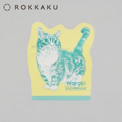 ROKKAKU Die-cut Memo Pad – Cat Art Collection “Warabi”