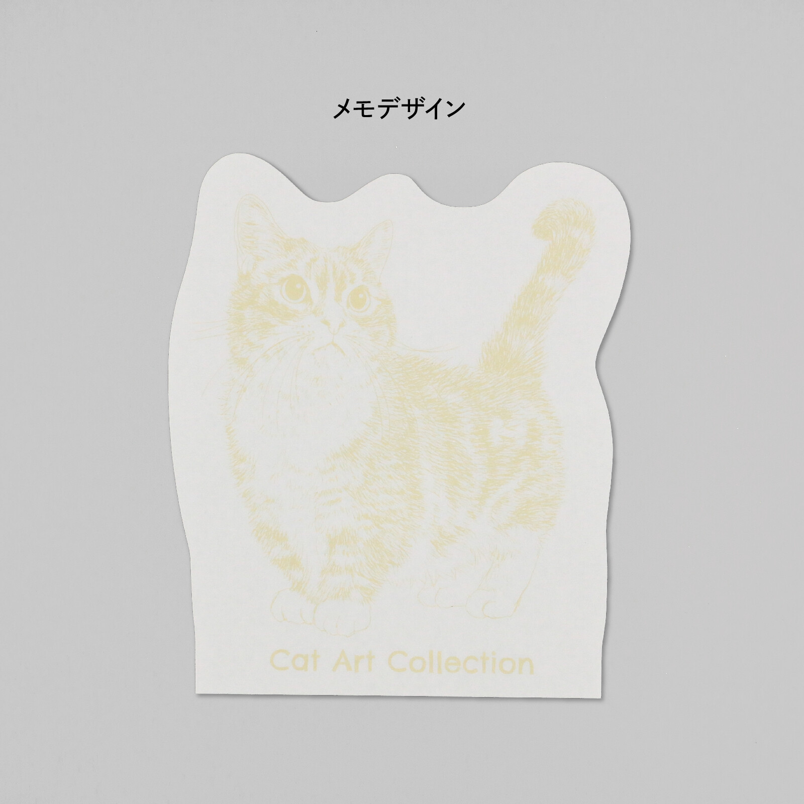 ROKKAKU Die-cut Memo Pad – Cat Art Collection “Warabi” — gallery