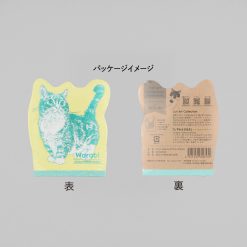ROKKAKU Die-cut Memo Pad – Cat Art Collection “Warabi” — gallery