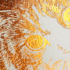 ROKKAKU Foil Stamped Postcard – Cat Art Collection “Hinata” — gallery