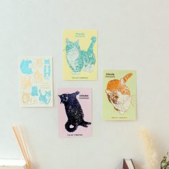 ROKKAKU Foil Stamped Postcard – Cat Art Collection “Hinata” — gallery
