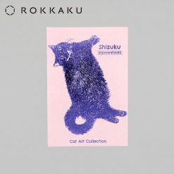 ROKKAKU Foil Stamped Postcard – Cat Art Collection “Shizuku”