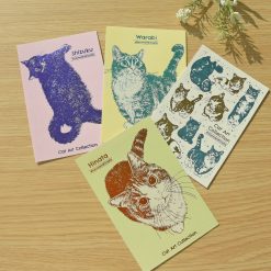 ROKKAKU Foil Stamped Postcard – Cat Art Collection “Shizuku” — gallery