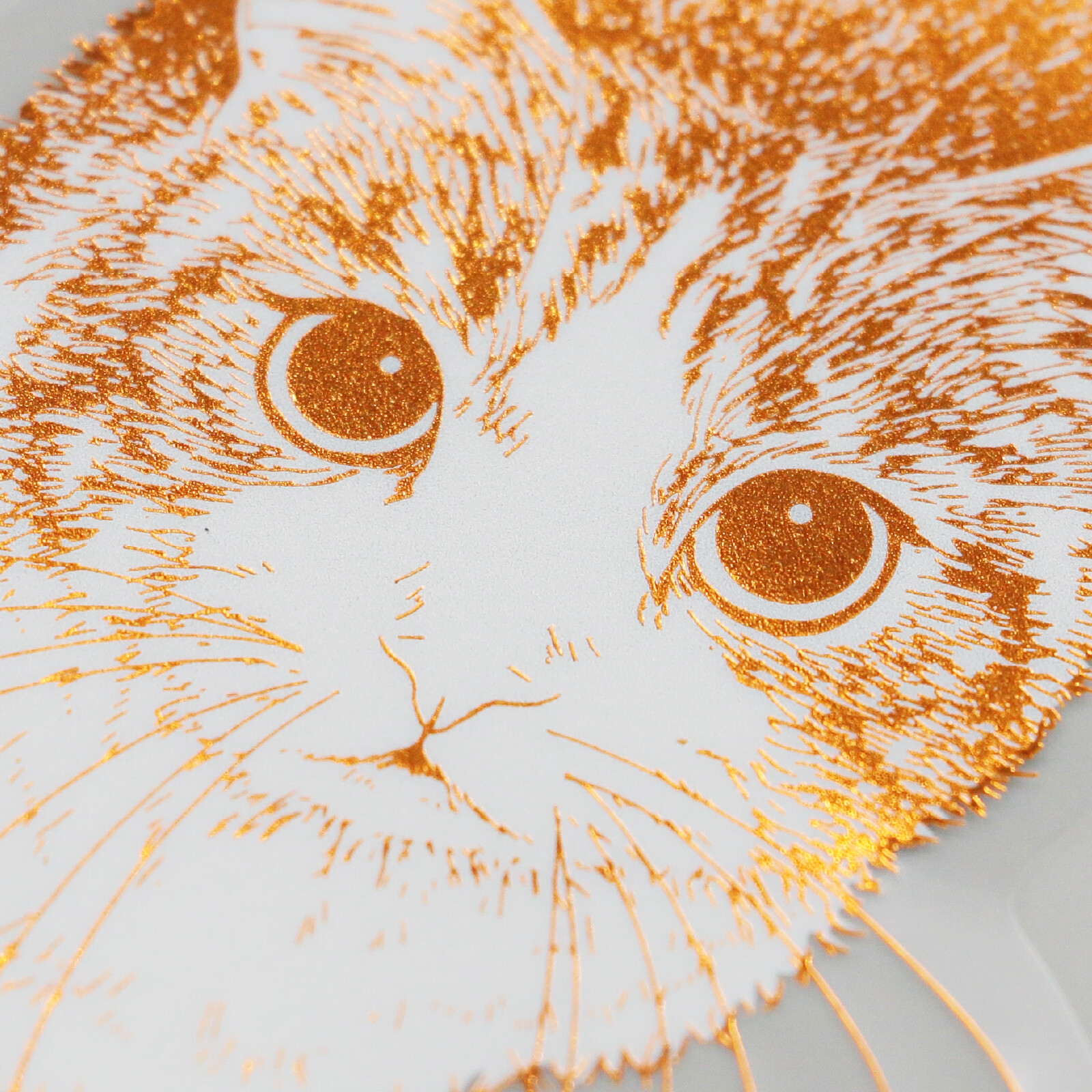 ROKKAKU Foil Stamped Sticker – Cat Art Collection “Hinata” — gallery