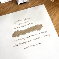 Miso Paper — SAILOR Shikiori Tsurubami fountain pen ink swatch and writing sample on MD Paper Cotton