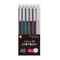 Sakura Craypas Ballsign iD Gel Ink Ballpoint Pen Set of 6 Colors