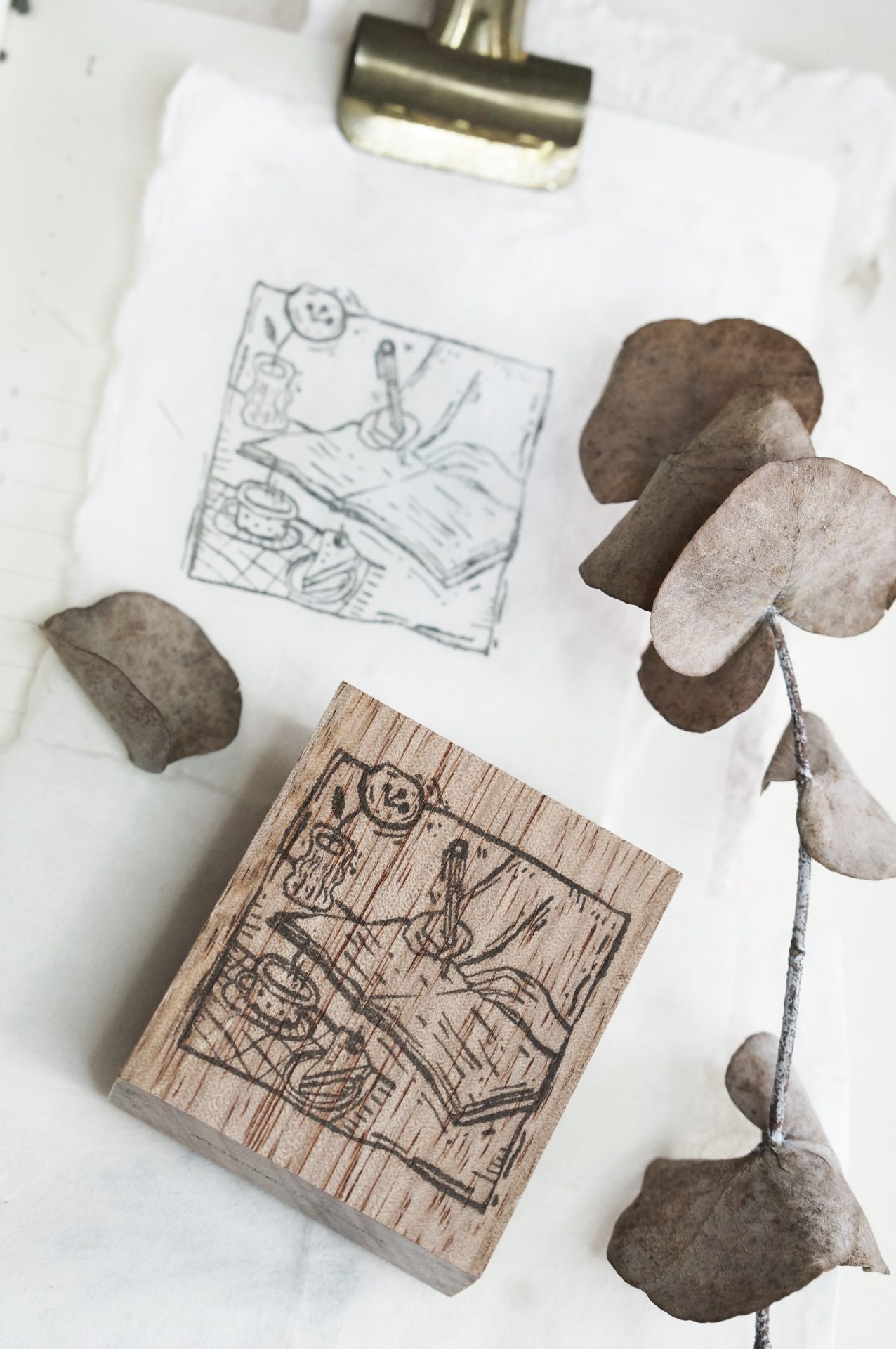 Black Milk Project Pages of Me Rubber Stamp - Scribbles (Framed)