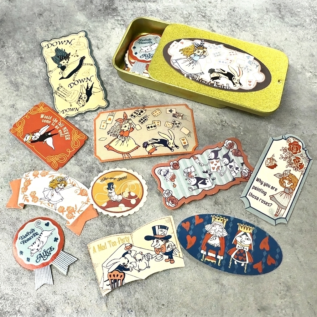 Shinzi Katoh Alice in Wonderland Flake Stickers – Fantasy Forever Alice