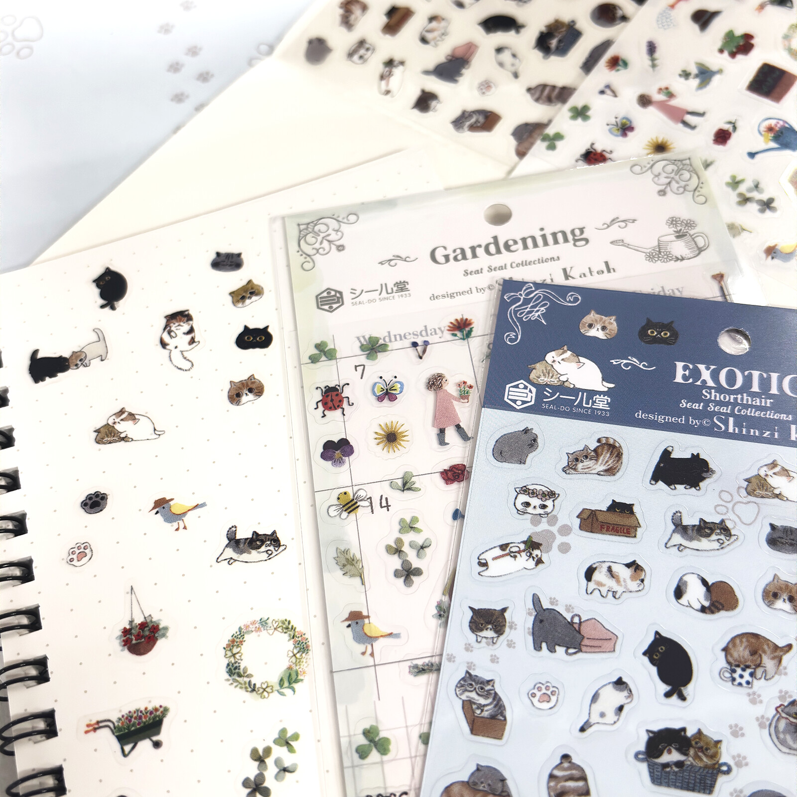 Shinzi Katoh Mini Planner Stickers - Exotic Shorthair