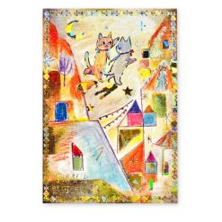 Shinzi Katoh Postcard – Night on the Galactic Railroad II
