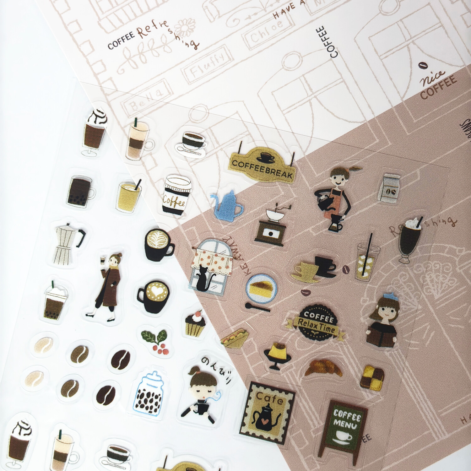 Shinzi Katoh Sticker Sheet – Coffee Time — gallery