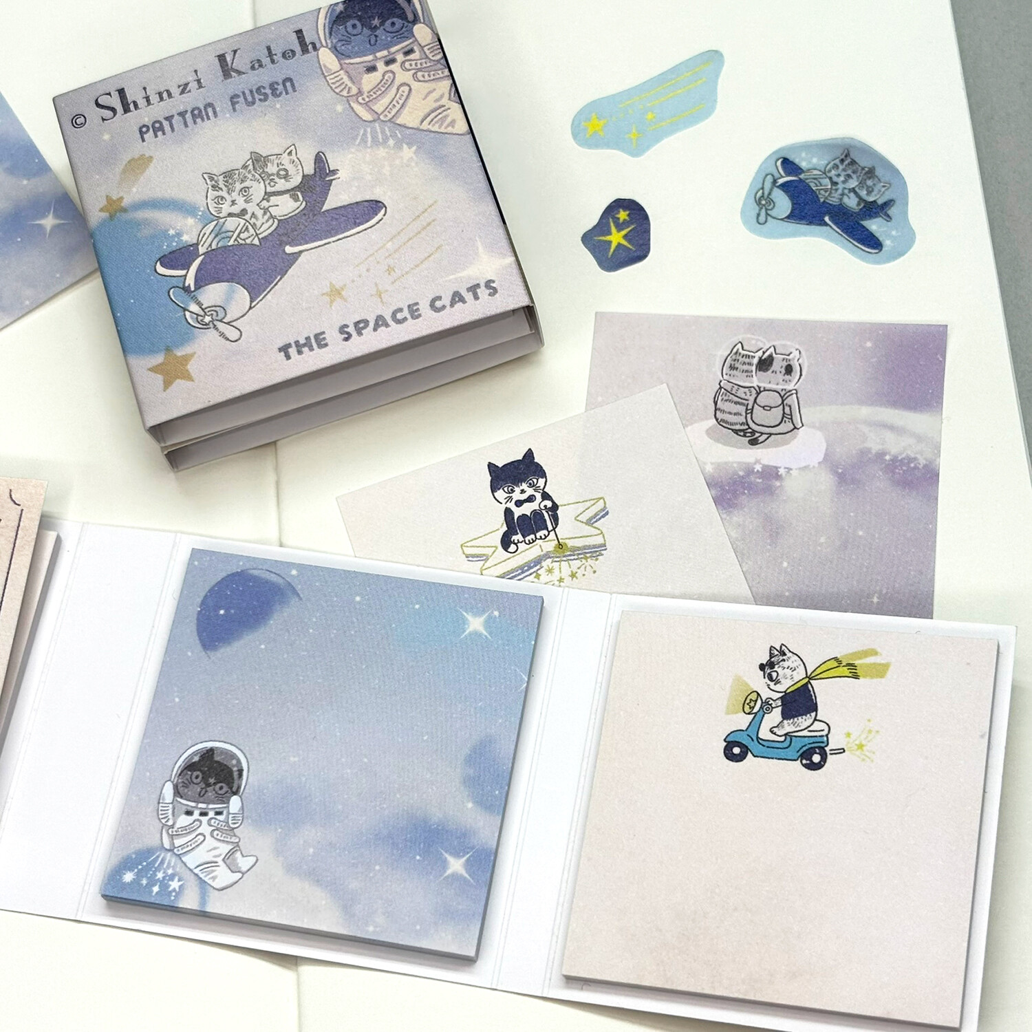 Shinzi Katoh Mini Sticky Notes Set - Space Cat