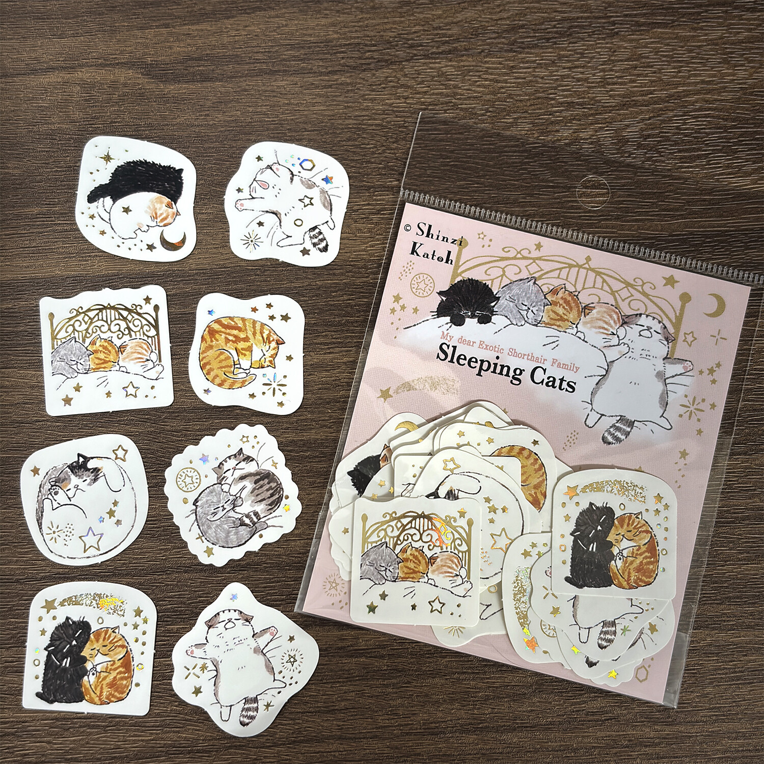 Shinzi Katoh Washi Paper Stickers – Sleeping Cats
