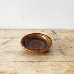 Shussai Kiln Pottery Small Stoneware Bowl Amber