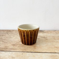 Shussai Kiln Pottery Tall Yunomi - Straight-Walled Tea Cup Amber