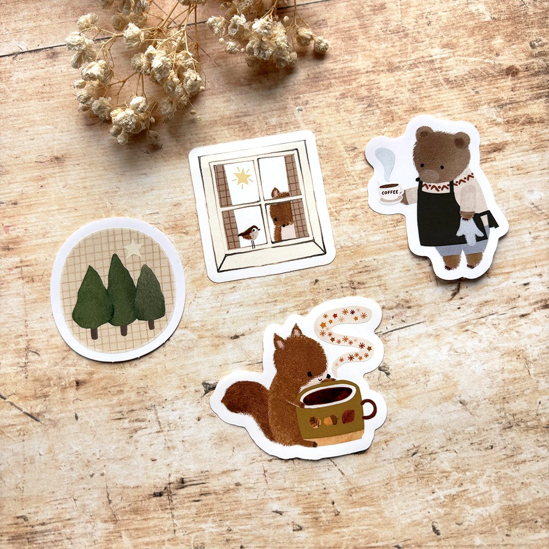 Nettle and Twig Vinyl Sticker Set B