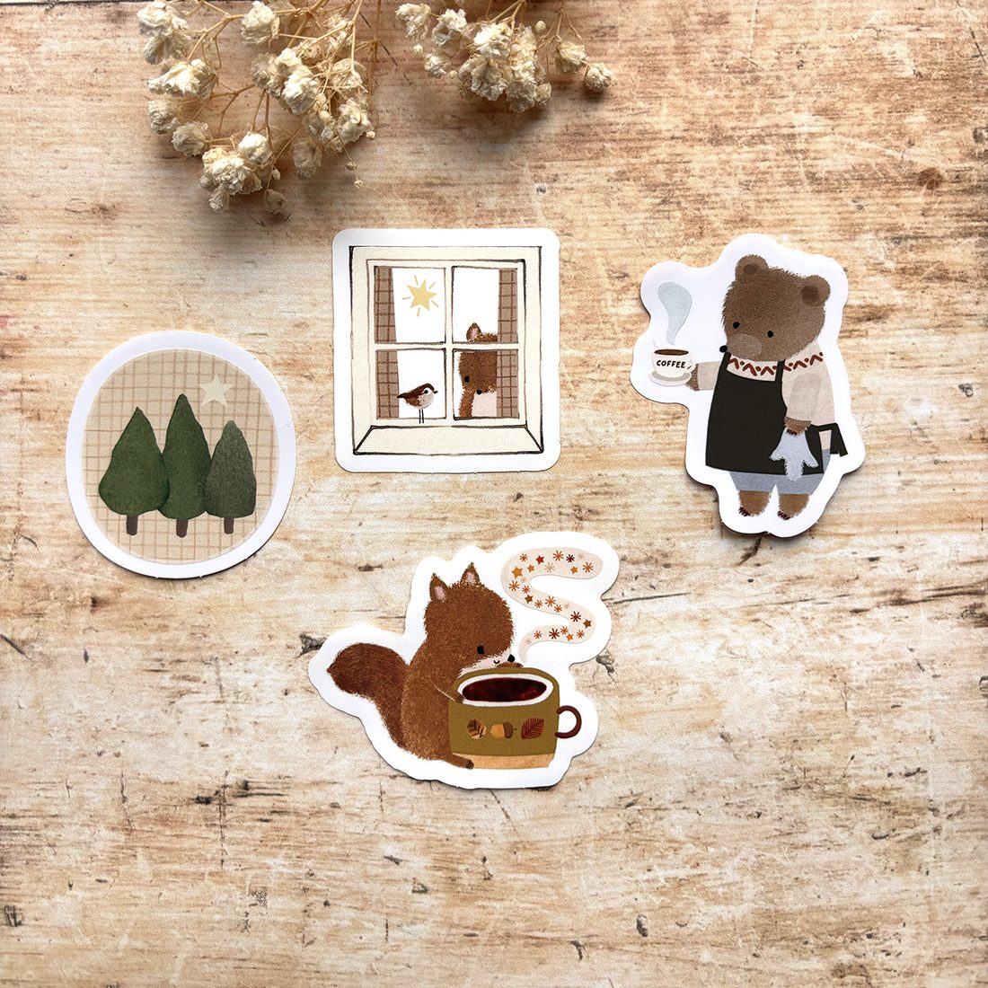 Nettle and Twig Vinyl Sticker Set B