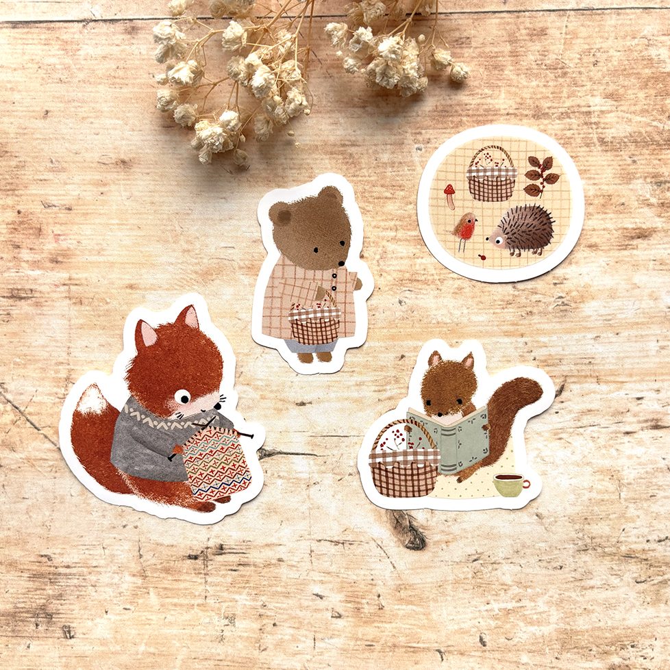 Nettle and Twig Vinyl Sticker Set D