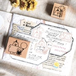 Eileen Tai Bear & Girl Rubber Stamps - Celebration - Image 3