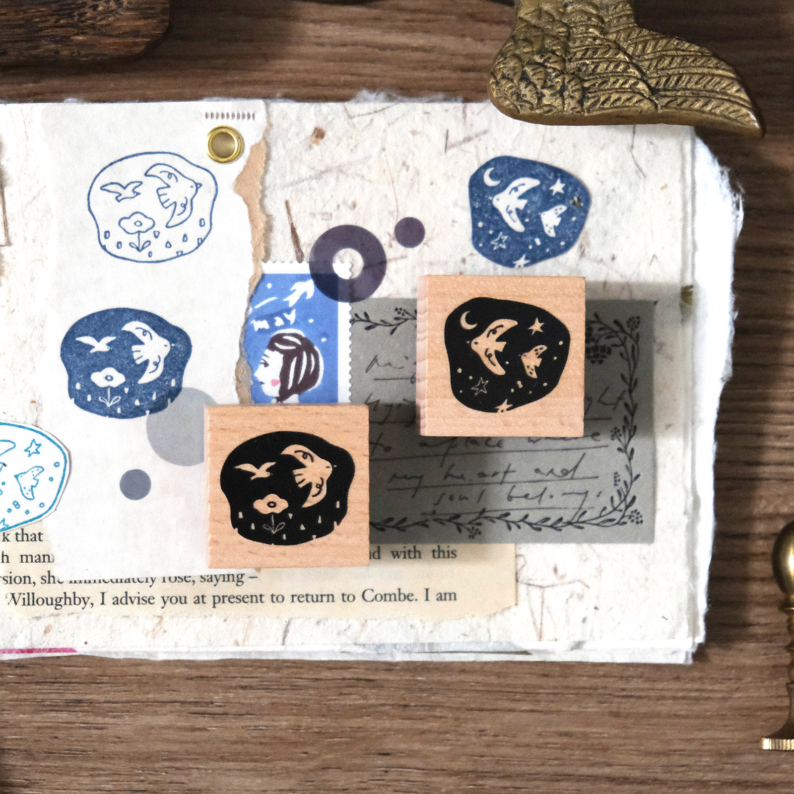 Eileen Tai Rubber Stamps "Birds Day & Night"