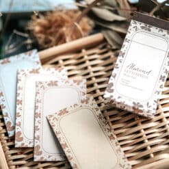 Meow Illustration Letterpress Memo Pad - Almond