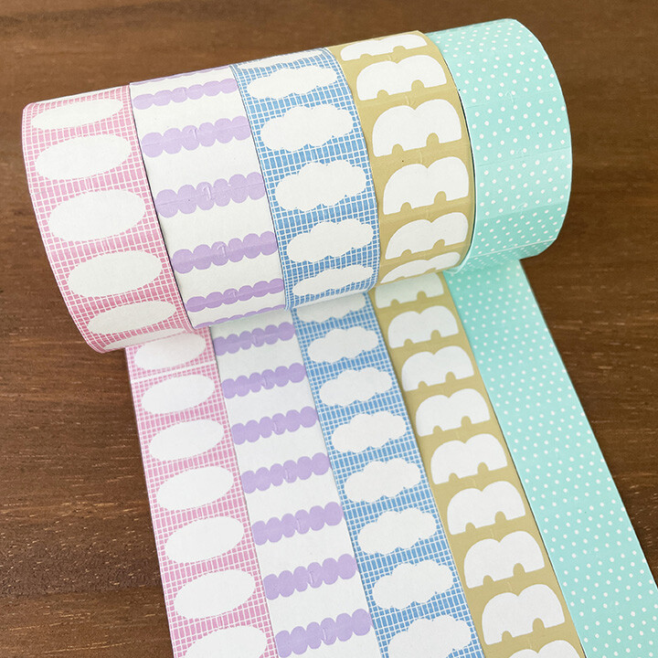 Stamp Marché Labeler Sticker Roll – Cloud Frame (Sky) — gallery