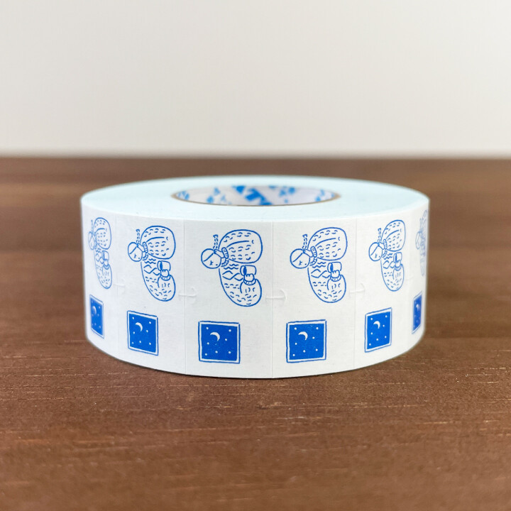 Stamp Marché Labeler Sticker Roll – Maru-chan Coffee (Blue)