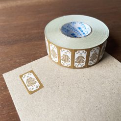 Stamp Marché Labeler Sticker Roll – Maru-chan Retro (Brown) — gallery