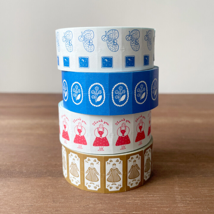 Stamp Marché Labeler Sticker Roll – Maru-chan Retro (Brown) — gallery