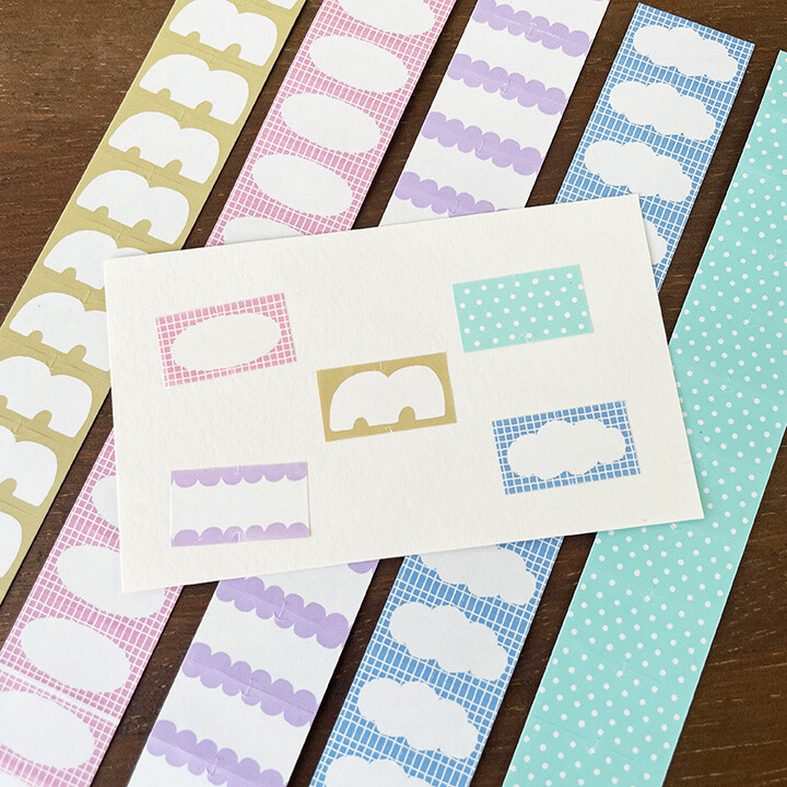 Stamp Marché Labeler Sticker Roll – Scallop (Lavender) — gallery