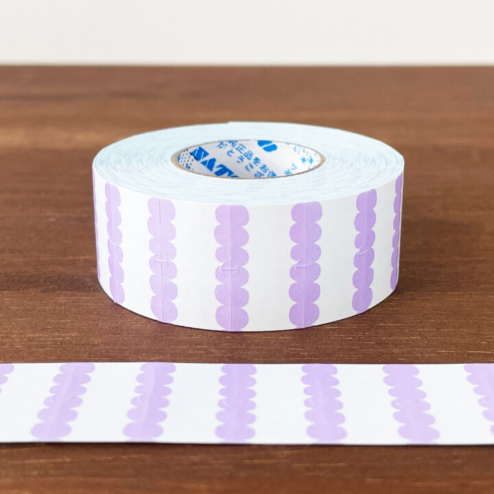 Stamp Marché Labeler Sticker Roll – Scallop (Lavender) — gallery