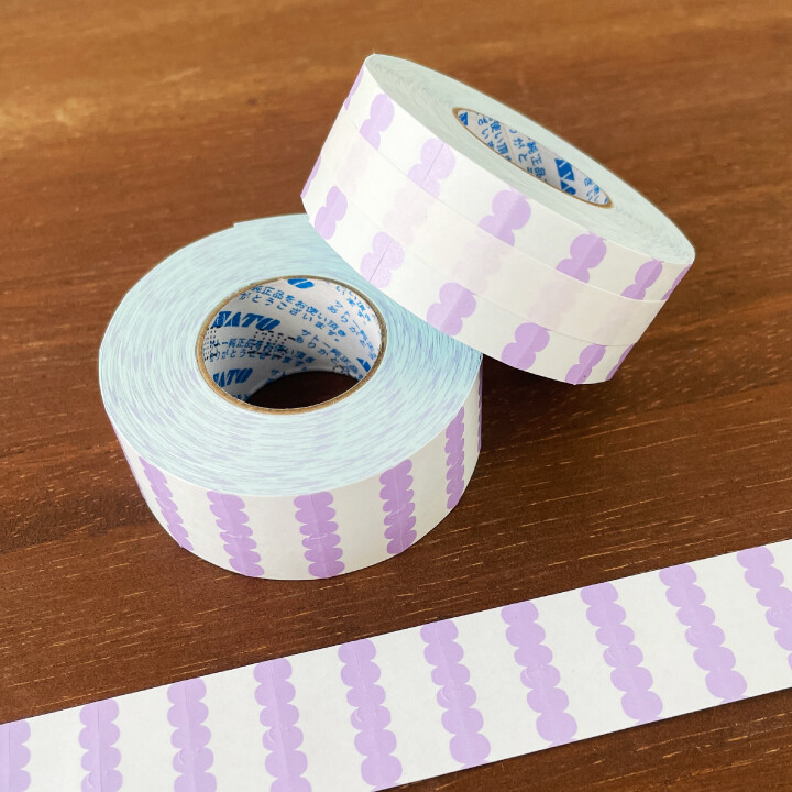 Stamp Marché Labeler Sticker Roll – Scallop (Lavender) — gallery