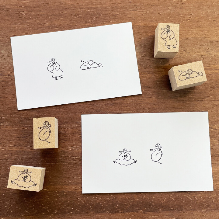 Stamp Marché Wooden Stamp – Maru-chan Coffee (Mini) — gallery