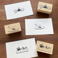 Stamp Marché Wooden Stamp – Maru-chan Swan Boat — gallery