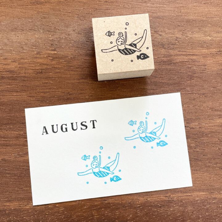 Stamp Marché Wooden Stamp – Maru-chan Under the Sea