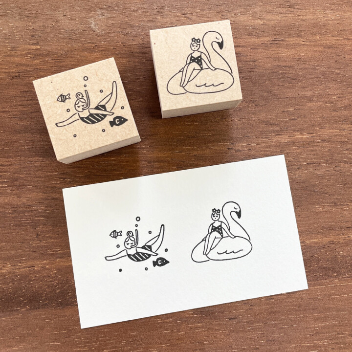 Stamp Marché Wooden Stamp – Maru-chan Under the Sea — gallery