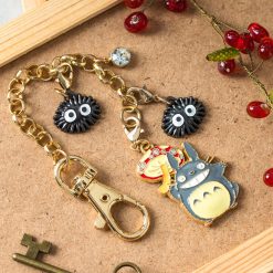 Studio Ghibli Metal Bag Charm – Totoro with Mushroom