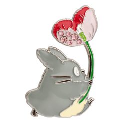 Studio Ghibli Metal Brooch – Totoro with Flowers