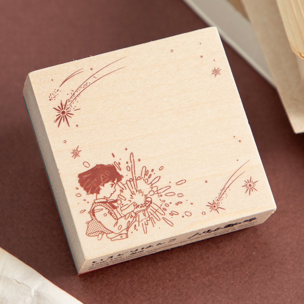 Studio Ghibli Wooden Stamp – Howl and Calcifer