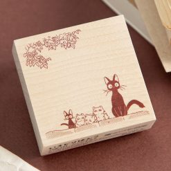 Studio Ghibli Wooden Stamp – Jiji and Kittens