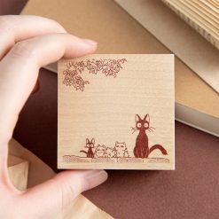 Studio Ghibli Wooden Stamp – Jiji and Kittens — gallery