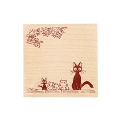 Studio Ghibli Wooden Stamp – Jiji and Kittens — gallery