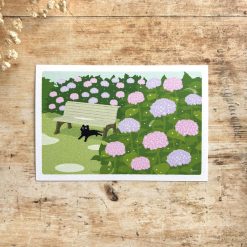 Tabi Neko Summer Postcard – Hydrangeas