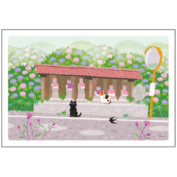 Tabi Neko Summer Postcard – Rainy Day — gallery