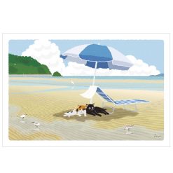 Tabi Neko Summer Postcard – Summer Parasol — gallery