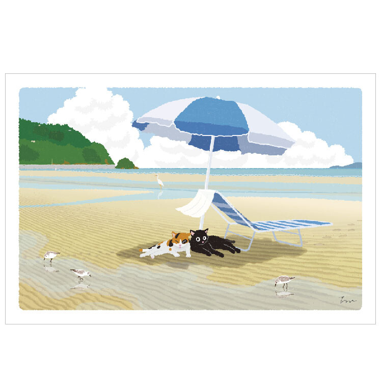 Tabi Neko Summer Postcard – Summer Parasol — gallery