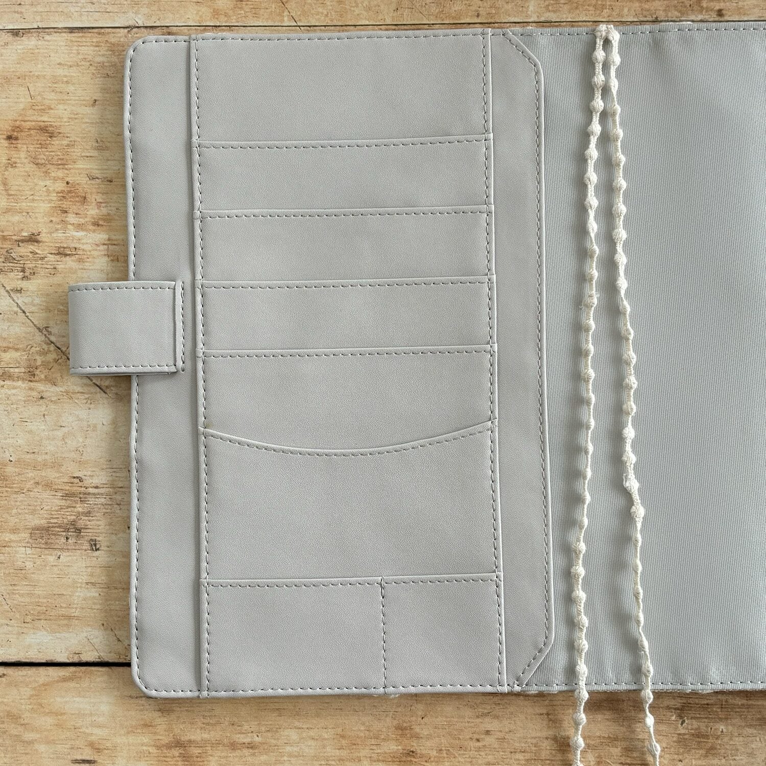 Hobonichi-Style A5 Notebook Cover in Mina Perhonen Fabric - Tambourine Beige