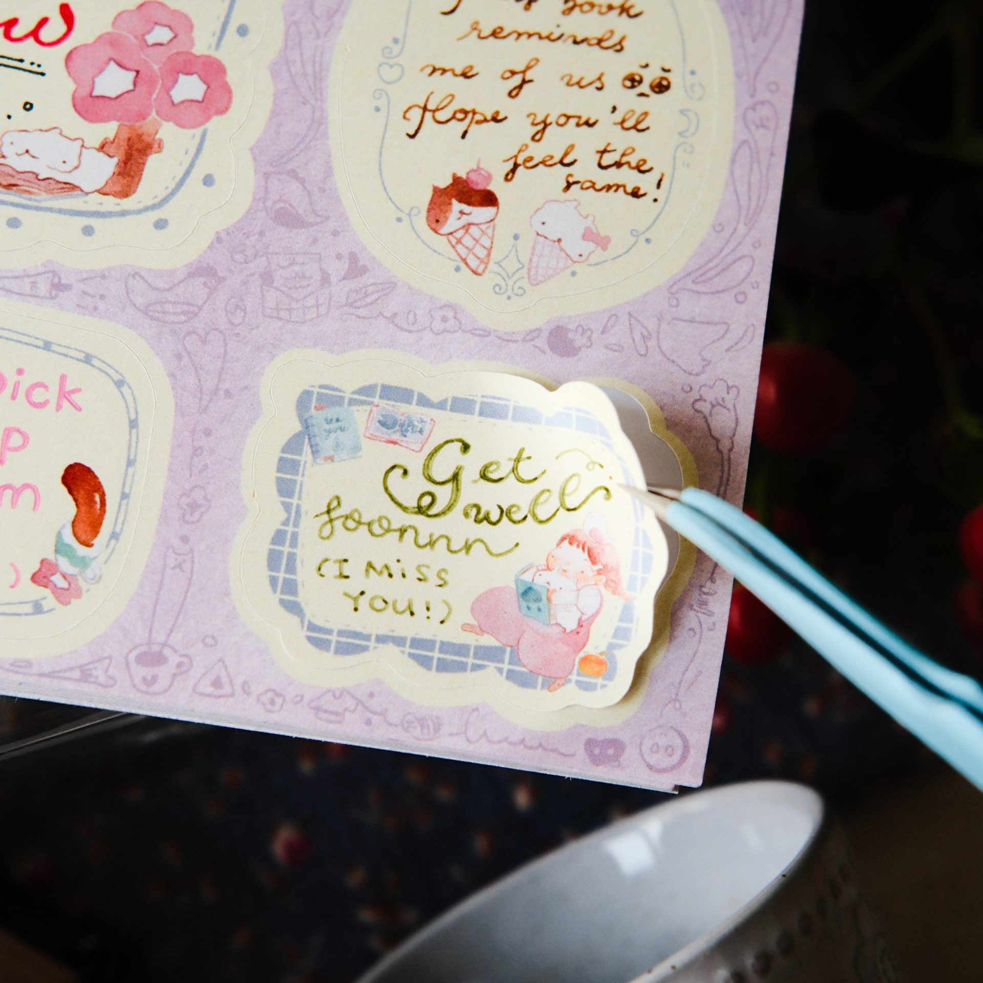 TeaYou Frame Note Sticker Book – Reading Sleeping — gallery