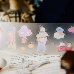 TeaYou Kiss-cut PET Tape – Reading Sleeping — gallery